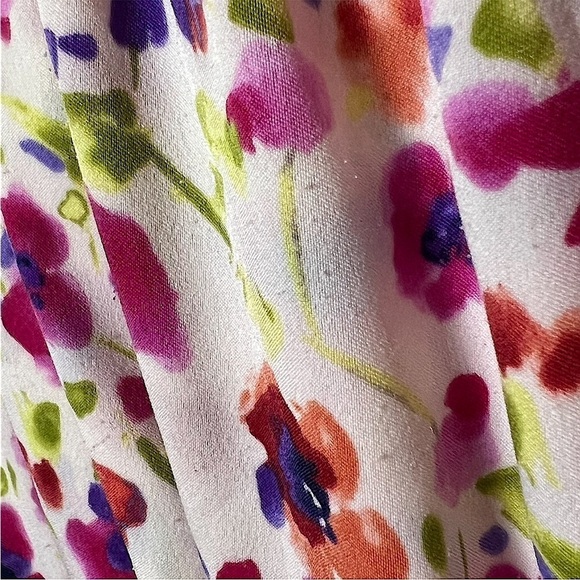 MISA LOS ANGELES Floral Sleeveless Tie Strap Smocked Ruffle Tier Mini Dress‎ L - Picture 10 of 10